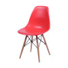 Cadeira Eames Design Base Madeira Assento Vermelho 