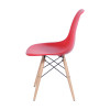 Cadeira Eames Design Base Madeira Assento Vermelho 