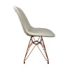 Cadeira Jantar Estofada Nude Eiffel Eames Base Cobre - 2