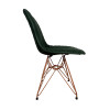Cadeira Jantar Estofada Verde Eiffel Eames Base Cobre - 2