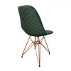 Cadeira Jantar Estofada Verde Eiffel Eames Base Cobre - 3