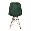 Cadeira Jantar Estofada Verde Eiffel Eames Base Cobre - 4