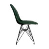 Cadeira Jantar Estofada Verde Eiffel Eames Base Ferro Preto - 2