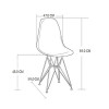 Escrivaninha Industrial Escritório Malta Branca 137x53cm Com 1 Cadeira Eames Eiffel Preta Base Ferro - 6