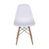 Cadeira Eames Design Base Madeira Assento Branco 