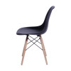 Kit 8 Cadeiras Eames Design Base Madeira Assento Pret